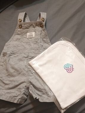 Unbranded Gray Rhino Print Kids Overalls - Gray